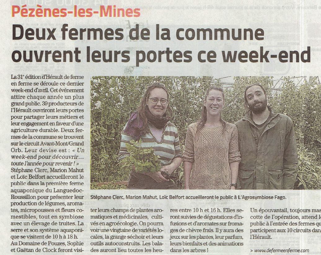 Deux fermes de la commune ouvrent leurs portes ce week-end