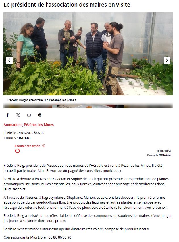 Le président de l’association des maires en visite