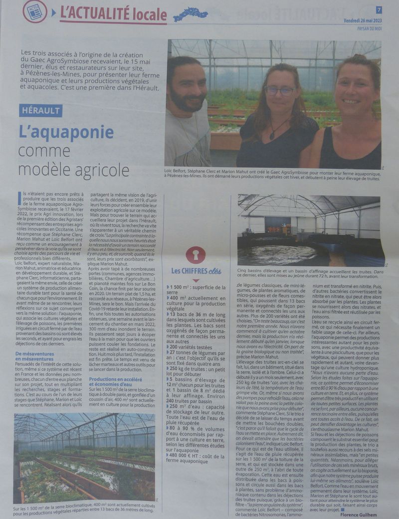 L'aquaponie comme modèle agricole